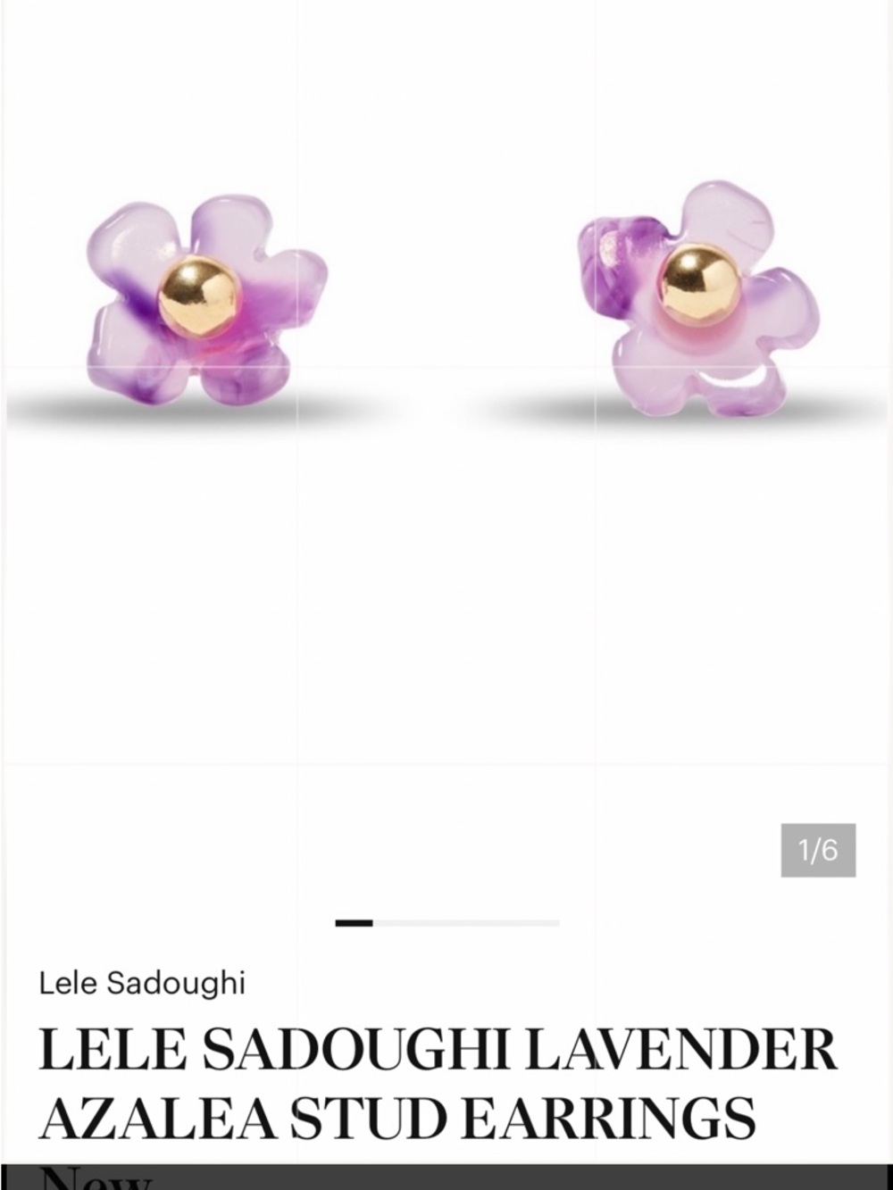 LELE SADOUGHI LAVENDER AZALEA STUD EARRINGS